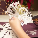 cutting snowflakes